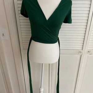 Green wrap top